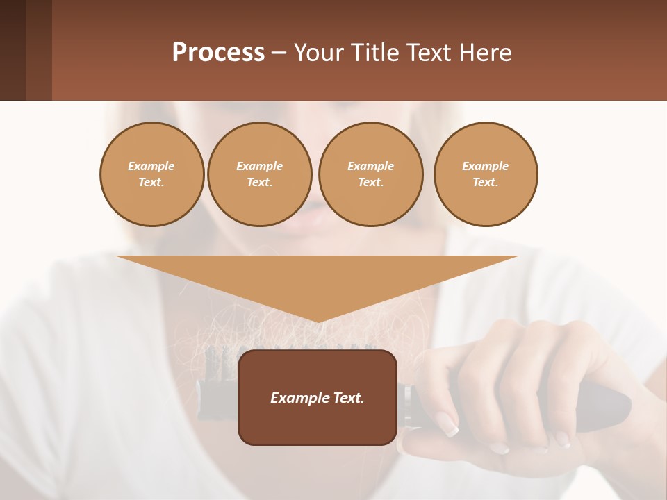 A Woman Brushes Her Hair With A Brush PowerPoint Template