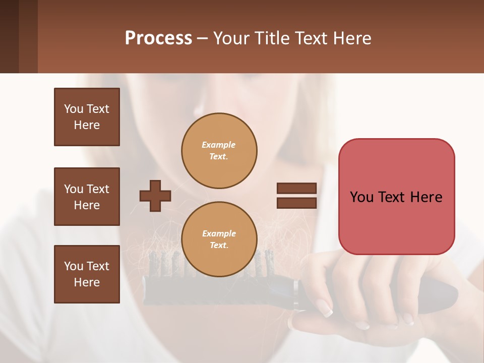 A Woman Brushes Her Hair With A Brush PowerPoint Template