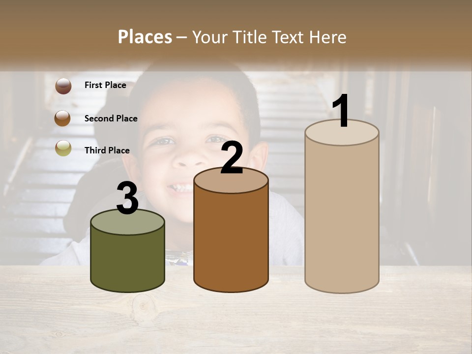 A Young Boy Is Smiling For The Camera PowerPoint Template