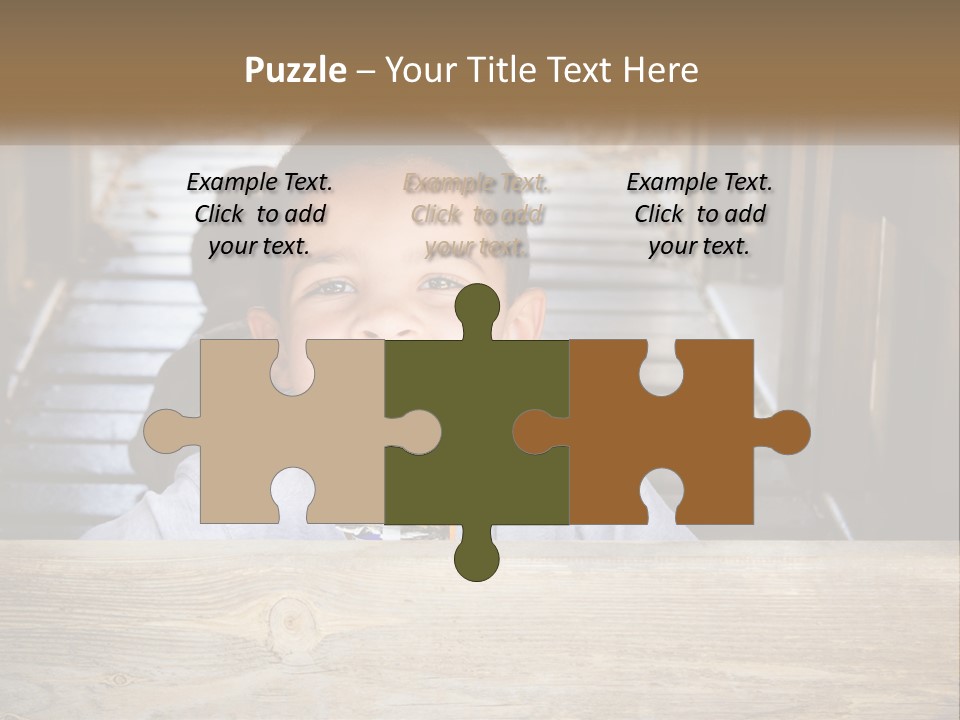 A Young Boy Is Smiling For The Camera PowerPoint Template