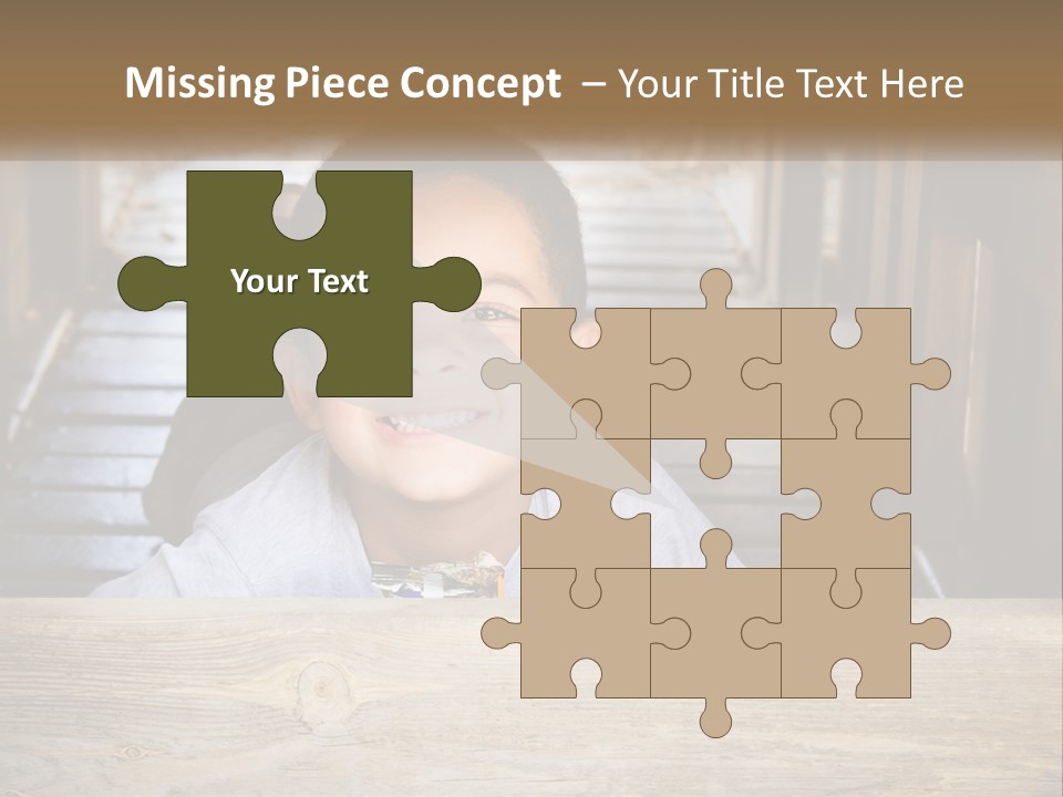 A Young Boy Is Smiling For The Camera PowerPoint Template