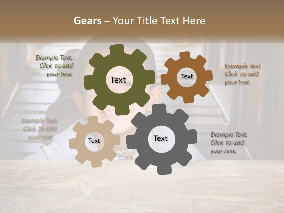 A Young Boy Is Smiling For The Camera PowerPoint Template