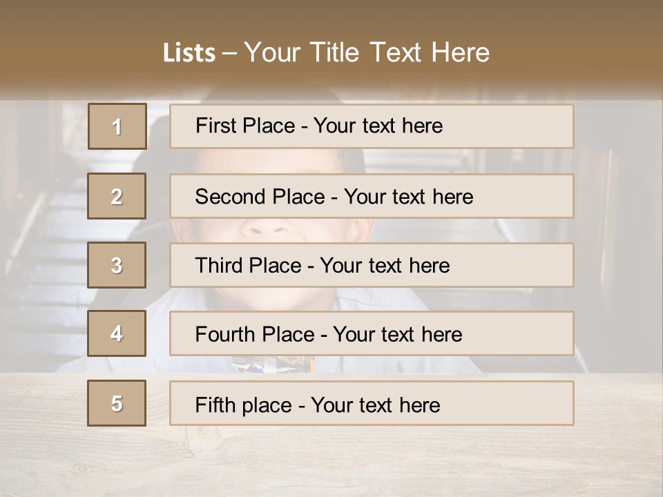 A Young Boy Is Smiling For The Camera PowerPoint Template