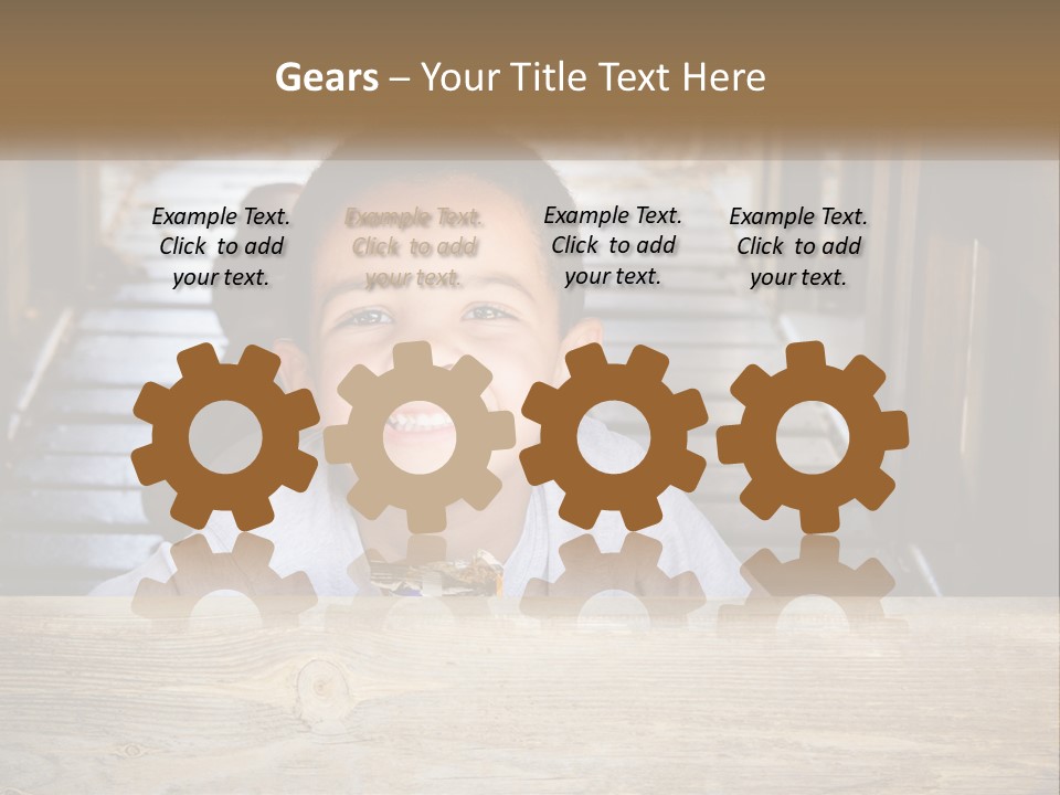 A Young Boy Is Smiling For The Camera PowerPoint Template