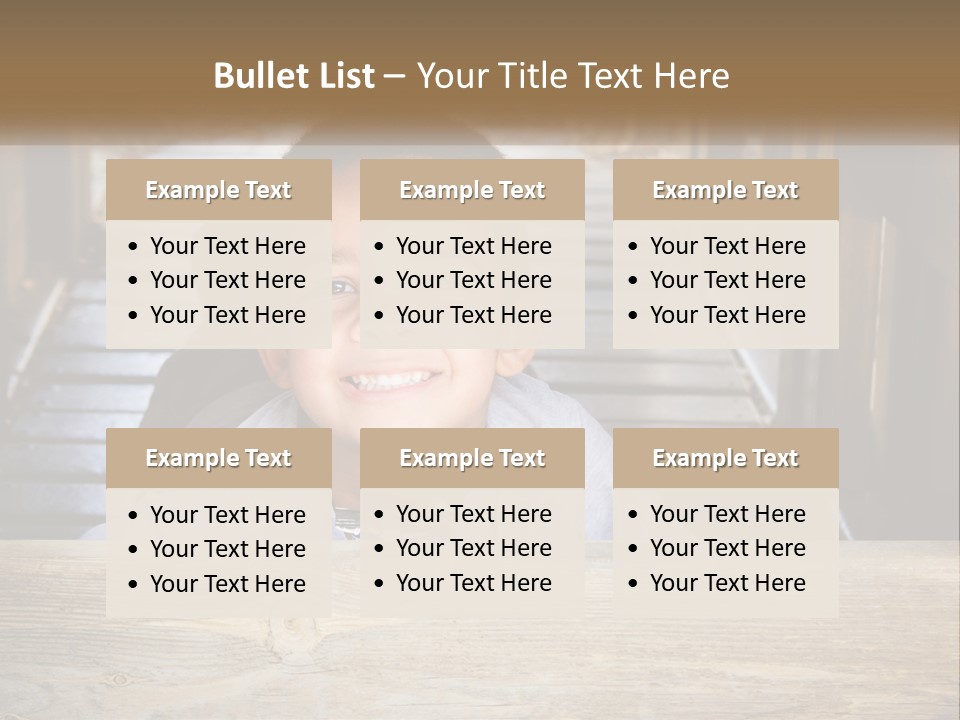 A Young Boy Is Smiling For The Camera PowerPoint Template