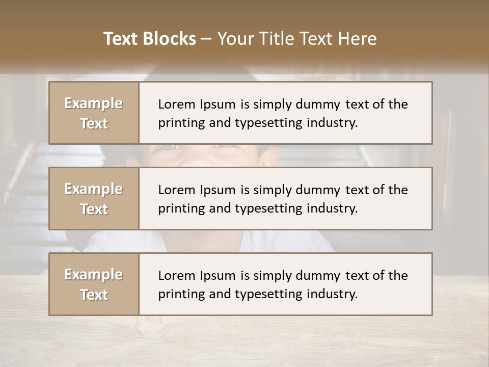 A Young Boy Is Smiling For The Camera PowerPoint Template