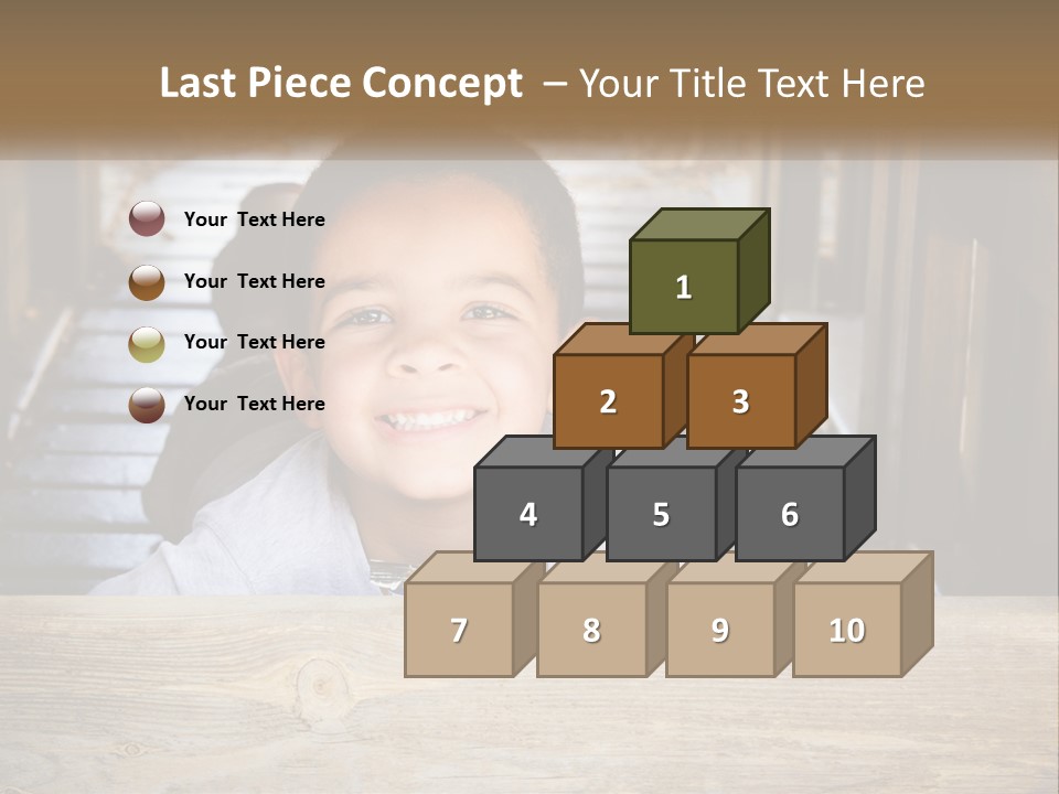 A Young Boy Is Smiling For The Camera PowerPoint Template