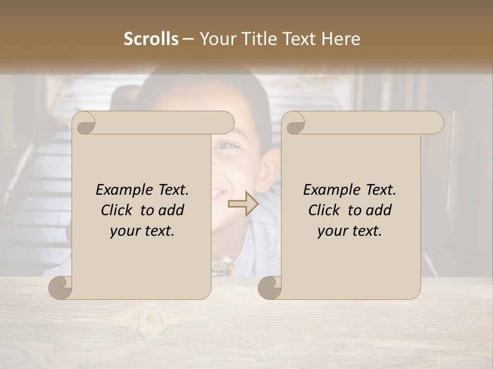 A Young Boy Is Smiling For The Camera PowerPoint Template