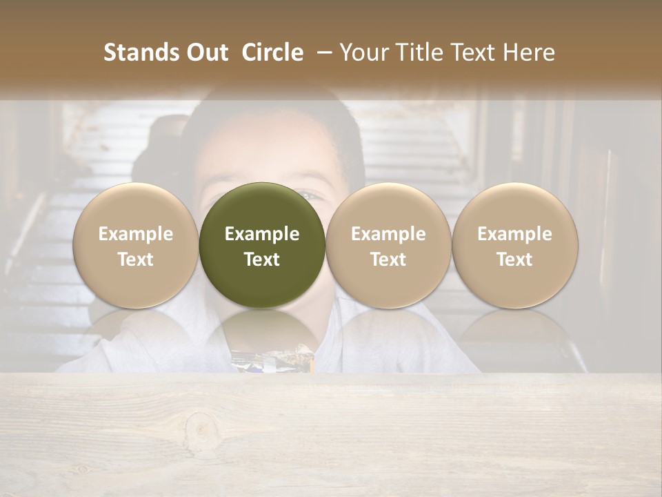 A Young Boy Is Smiling For The Camera PowerPoint Template