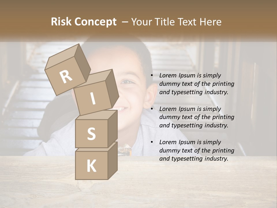 A Young Boy Is Smiling For The Camera PowerPoint Template