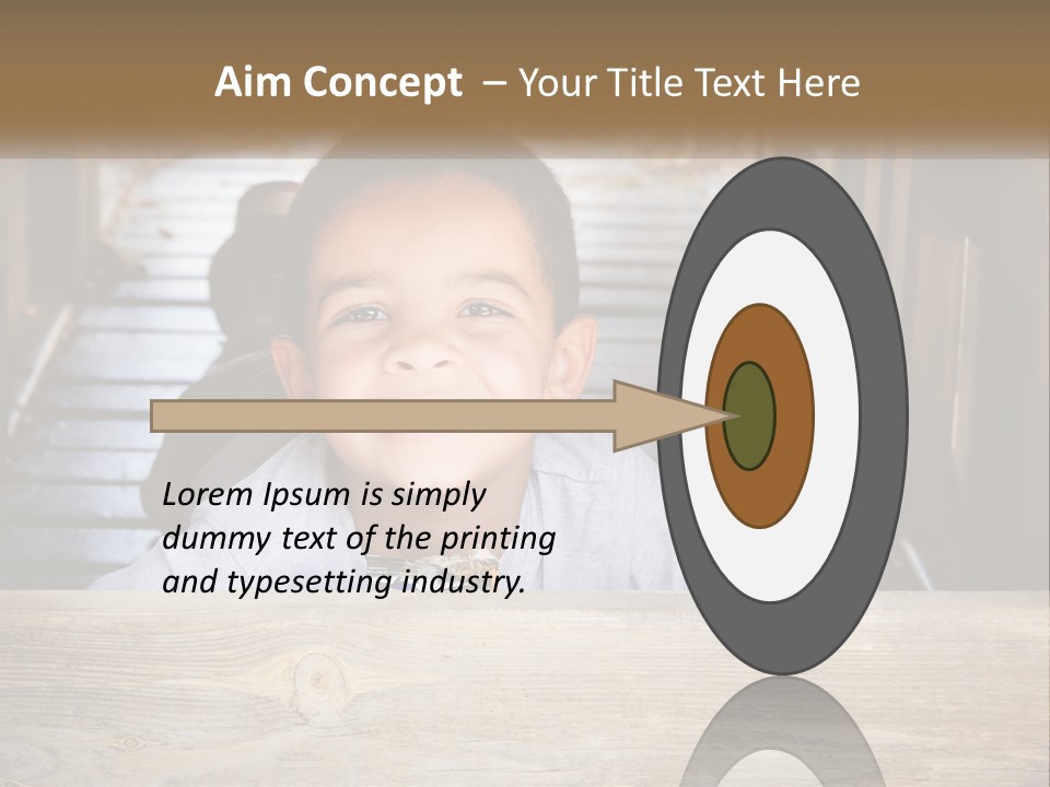 A Young Boy Is Smiling For The Camera PowerPoint Template