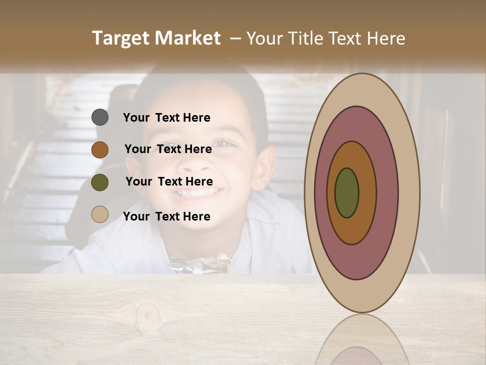 A Young Boy Is Smiling For The Camera PowerPoint Template