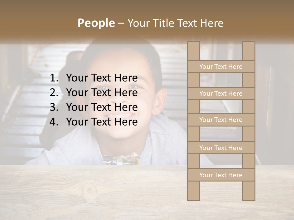 A Young Boy Is Smiling For The Camera PowerPoint Template