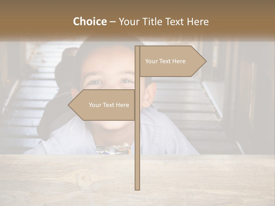 A Young Boy Is Smiling For The Camera PowerPoint Template