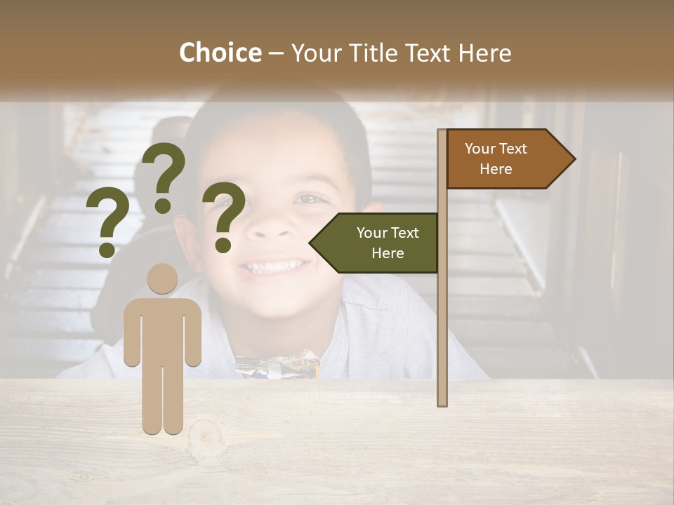A Young Boy Is Smiling For The Camera PowerPoint Template