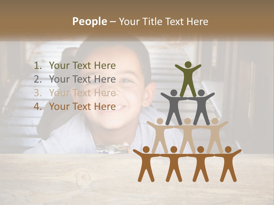 A Young Boy Is Smiling For The Camera PowerPoint Template