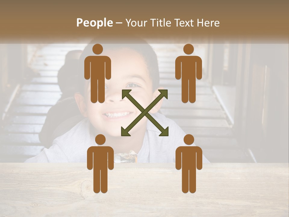 A Young Boy Is Smiling For The Camera PowerPoint Template