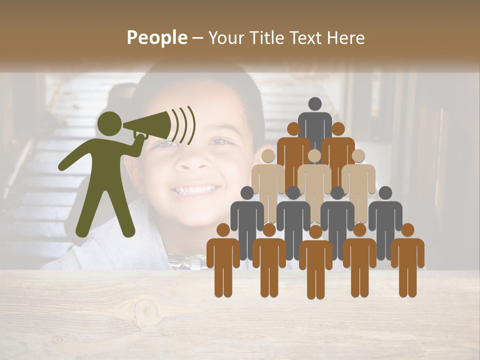 A Young Boy Is Smiling For The Camera PowerPoint Template