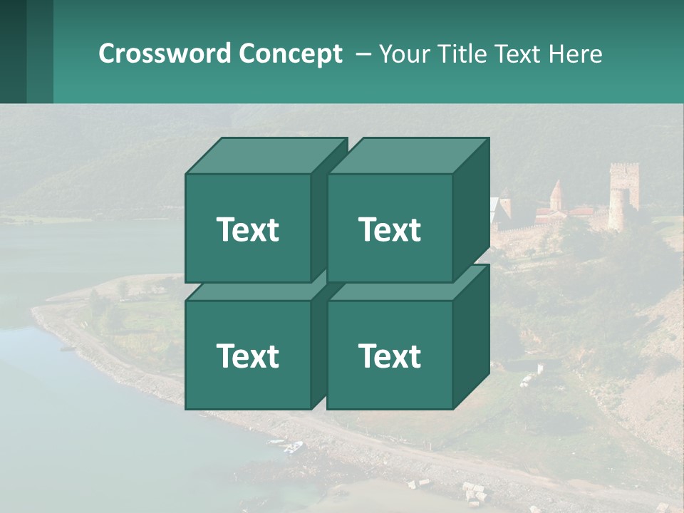 A Large Castle Sitting On Top Of A Lush Green Hillside PowerPoint Template