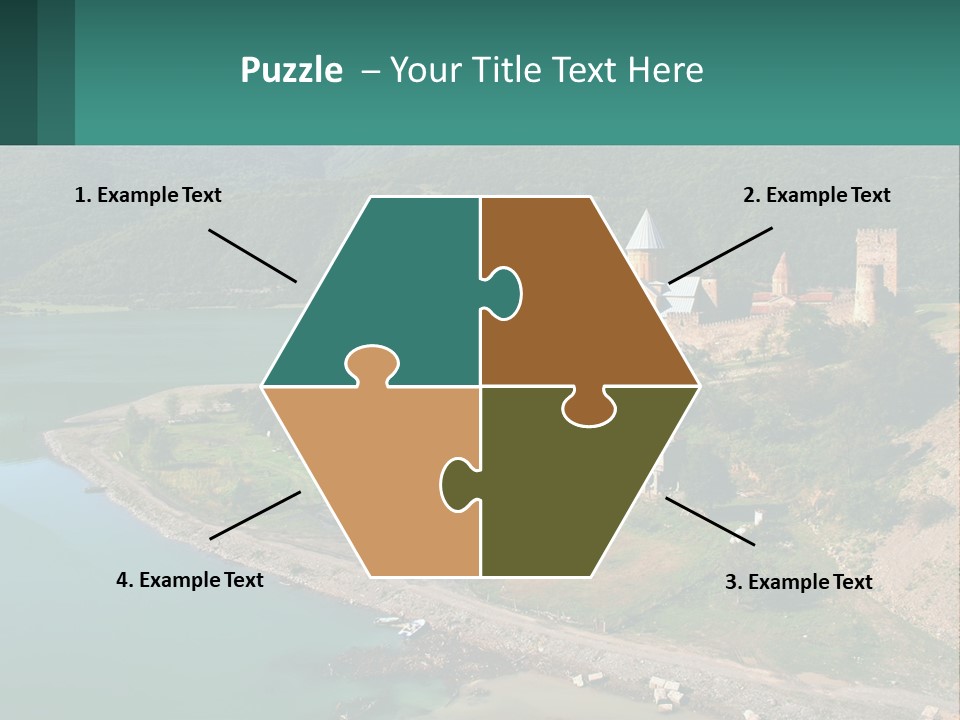 A Large Castle Sitting On Top Of A Lush Green Hillside PowerPoint Template