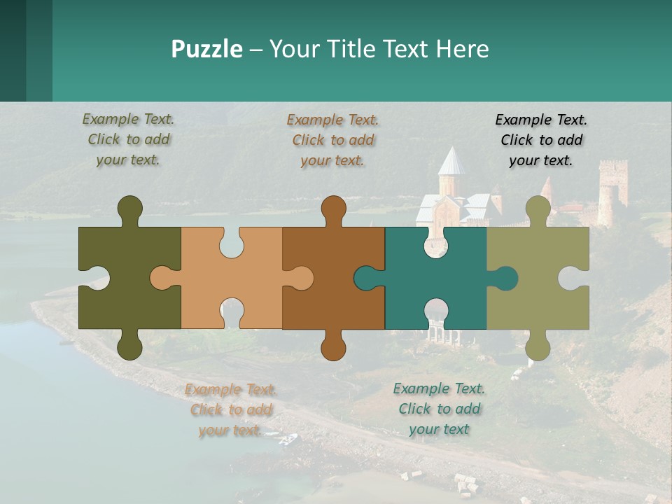 A Large Castle Sitting On Top Of A Lush Green Hillside PowerPoint Template