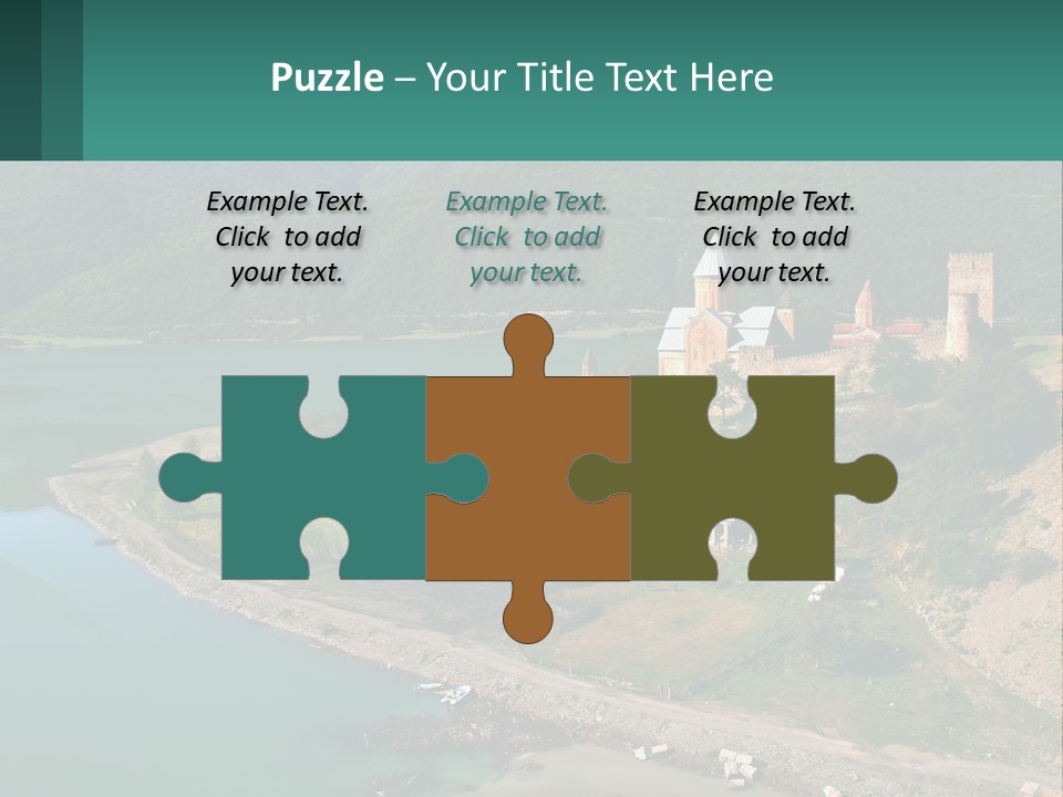 A Large Castle Sitting On Top Of A Lush Green Hillside PowerPoint Template