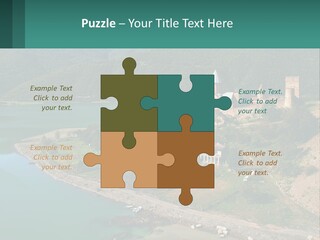 A Large Castle Sitting On Top Of A Lush Green Hillside PowerPoint Template