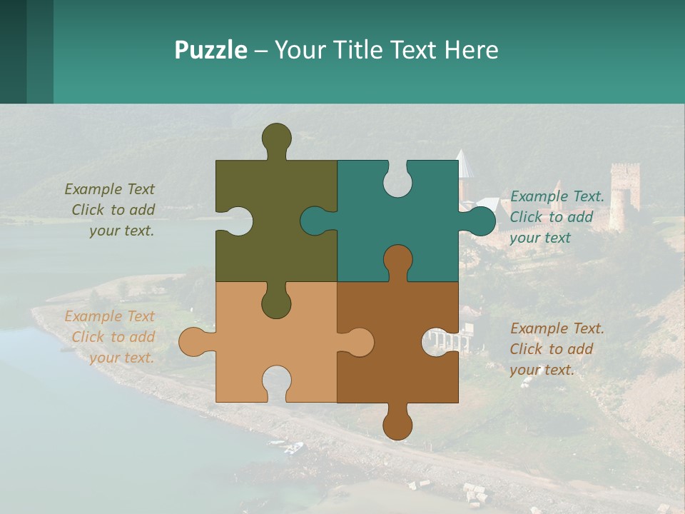 A Large Castle Sitting On Top Of A Lush Green Hillside PowerPoint Template