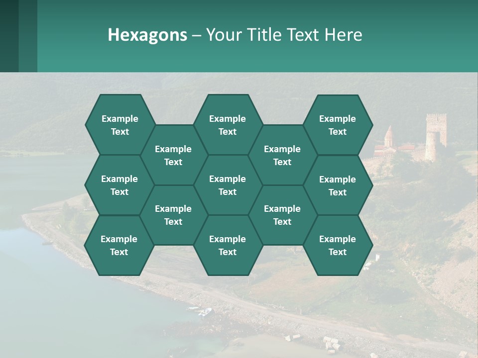 A Large Castle Sitting On Top Of A Lush Green Hillside PowerPoint Template