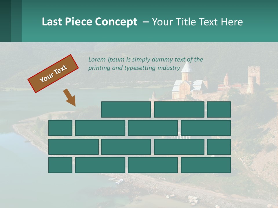 A Large Castle Sitting On Top Of A Lush Green Hillside PowerPoint Template