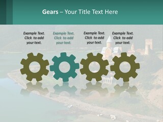 A Large Castle Sitting On Top Of A Lush Green Hillside PowerPoint Template