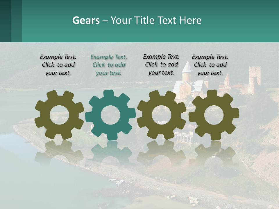 A Large Castle Sitting On Top Of A Lush Green Hillside PowerPoint Template