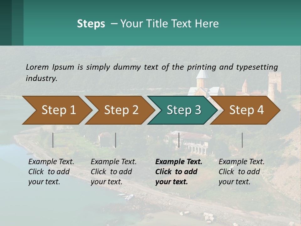 A Large Castle Sitting On Top Of A Lush Green Hillside PowerPoint Template