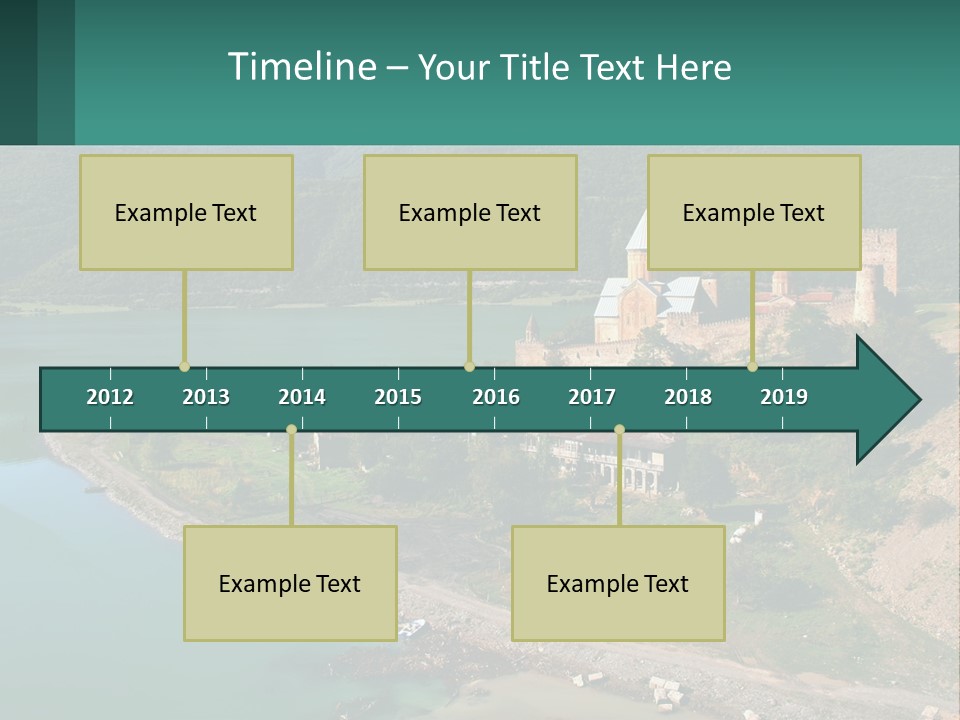 A Large Castle Sitting On Top Of A Lush Green Hillside PowerPoint Template