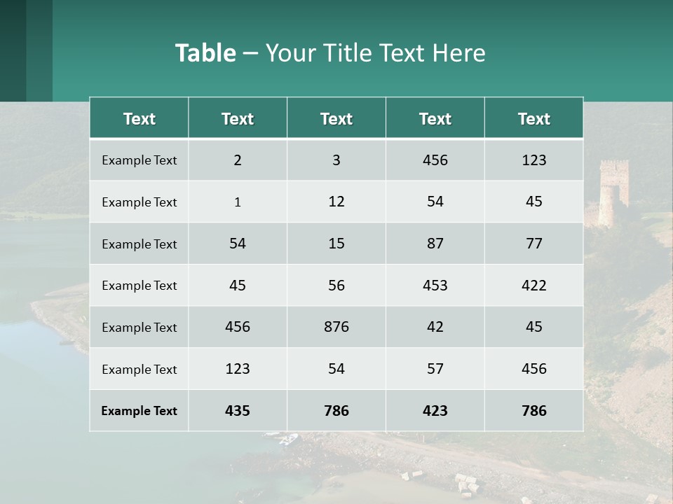 A Large Castle Sitting On Top Of A Lush Green Hillside PowerPoint Template