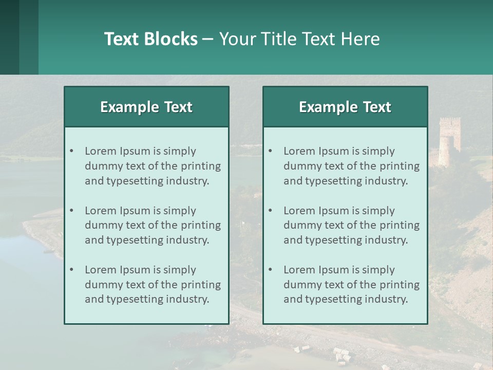 A Large Castle Sitting On Top Of A Lush Green Hillside PowerPoint Template