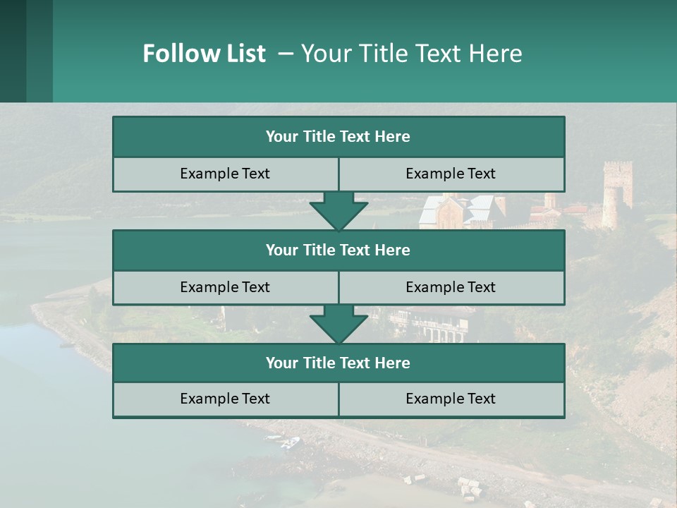 A Large Castle Sitting On Top Of A Lush Green Hillside PowerPoint Template