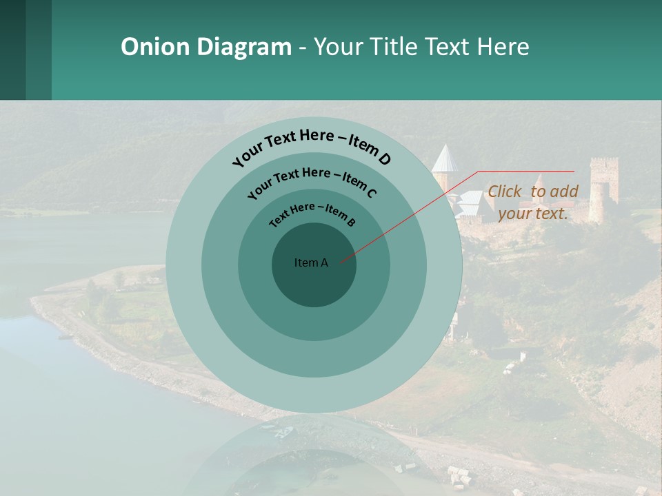 A Large Castle Sitting On Top Of A Lush Green Hillside PowerPoint Template