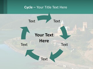 A Large Castle Sitting On Top Of A Lush Green Hillside PowerPoint Template