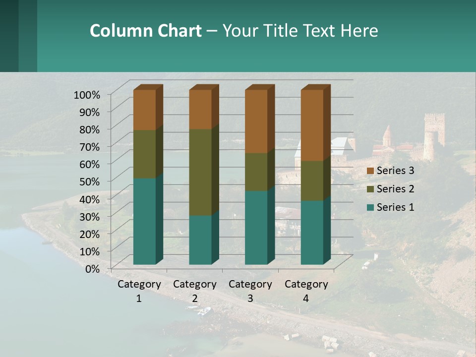 A Large Castle Sitting On Top Of A Lush Green Hillside PowerPoint Template