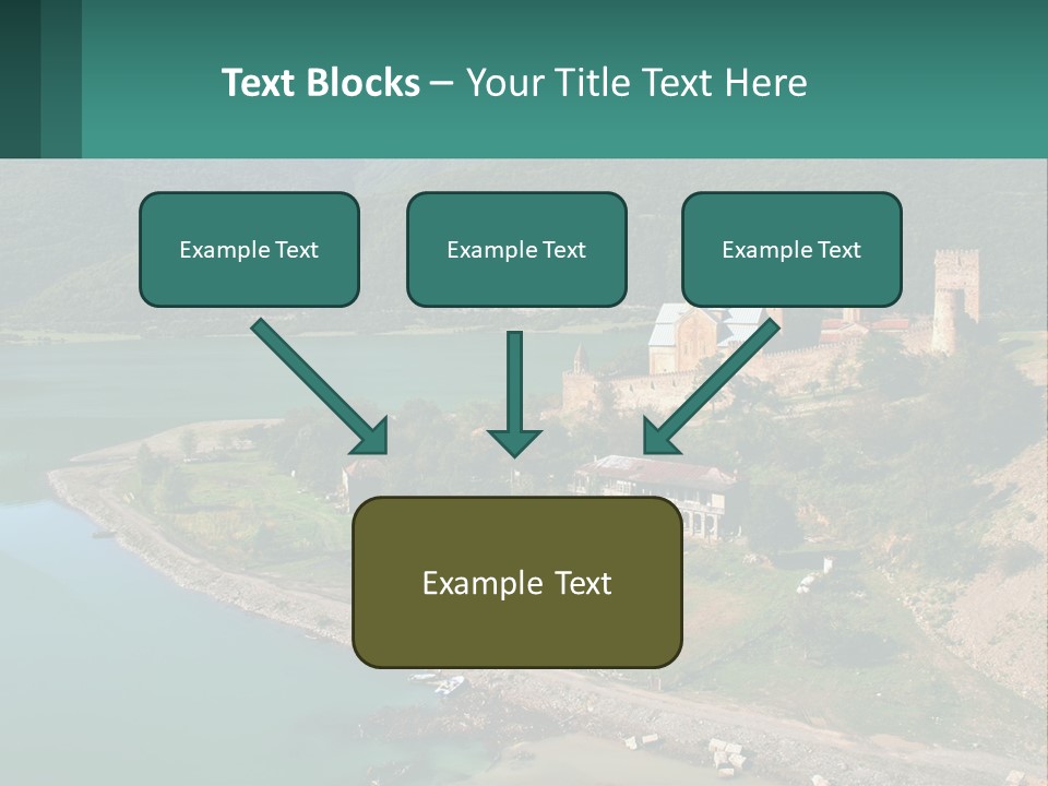 A Large Castle Sitting On Top Of A Lush Green Hillside PowerPoint Template