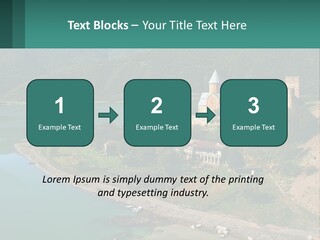 A Large Castle Sitting On Top Of A Lush Green Hillside PowerPoint Template