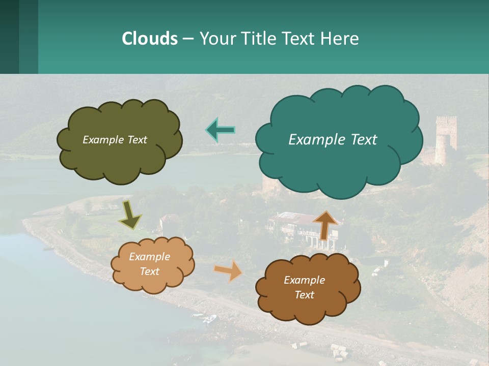 A Large Castle Sitting On Top Of A Lush Green Hillside PowerPoint Template