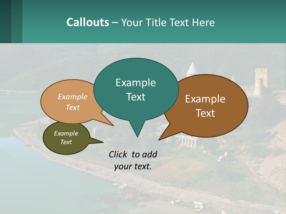 A Large Castle Sitting On Top Of A Lush Green Hillside PowerPoint Template