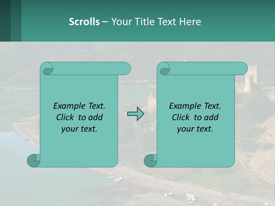 A Large Castle Sitting On Top Of A Lush Green Hillside PowerPoint Template