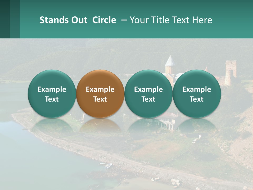 A Large Castle Sitting On Top Of A Lush Green Hillside PowerPoint Template