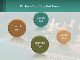 A Large Castle Sitting On Top Of A Lush Green Hillside PowerPoint Template