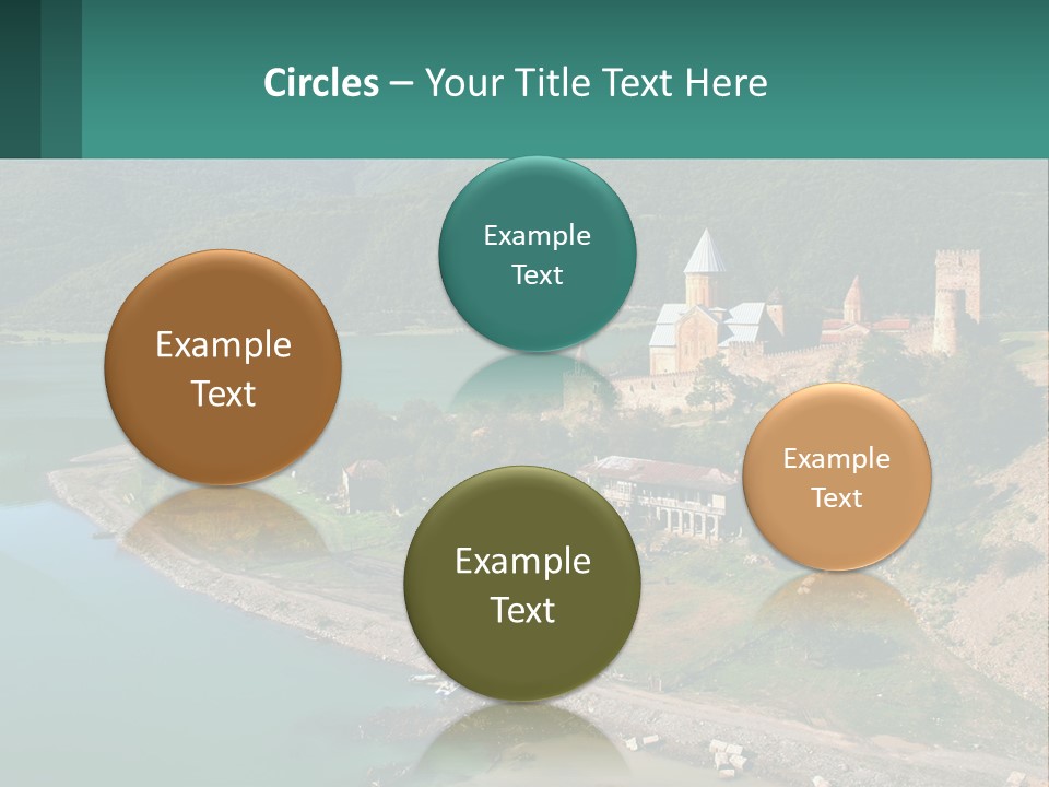A Large Castle Sitting On Top Of A Lush Green Hillside PowerPoint Template