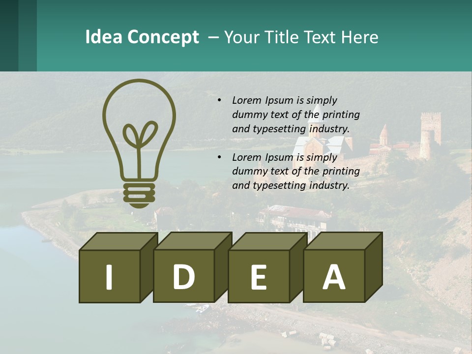 A Large Castle Sitting On Top Of A Lush Green Hillside PowerPoint Template