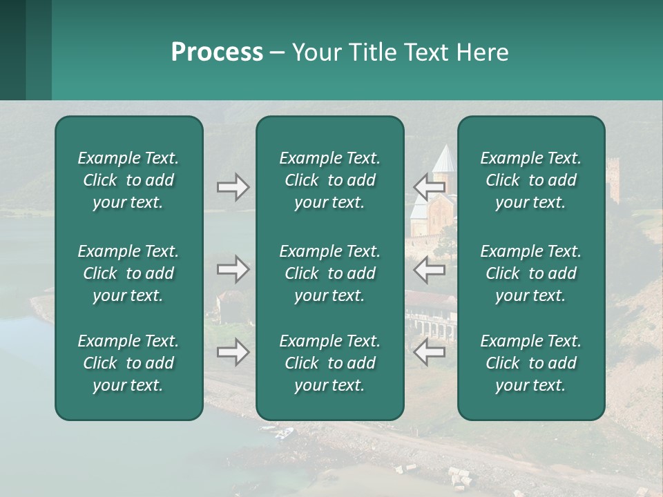 A Large Castle Sitting On Top Of A Lush Green Hillside PowerPoint Template